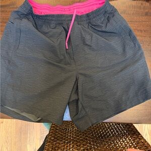 Birddogs Women's Charcoal and Pink Athletic Shorts